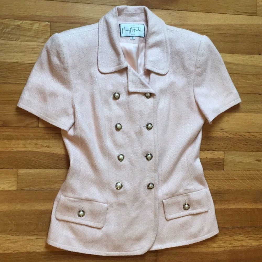 Vintage Mary McFadden Pink Blazer with Structured Collar